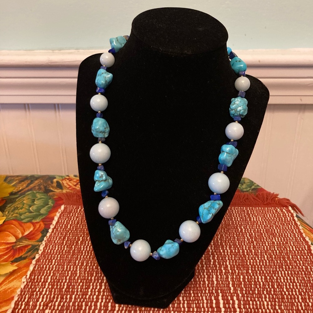 Lee Sands Turquoise and Lapis necklace - Picture 2 of 2